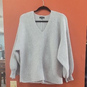 1 STATE Light Gray Knit Sweater
